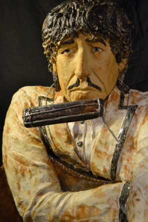 Bob Dylan in stoneware clay